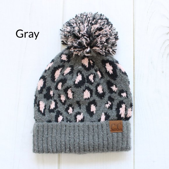 CC Leopard Pom Beanie - Picture 2 of 2